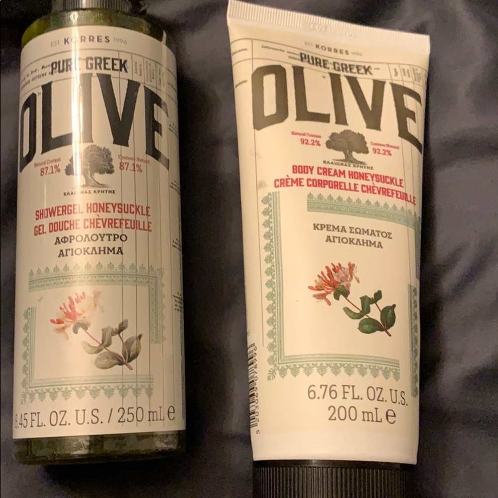 Korres pure Greek OLIVE body wash and cream